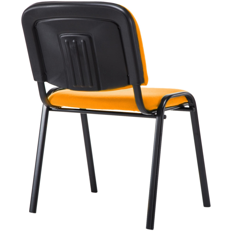 Chaise moderne en Tissu Orange Métal Noir Cyliera - 4