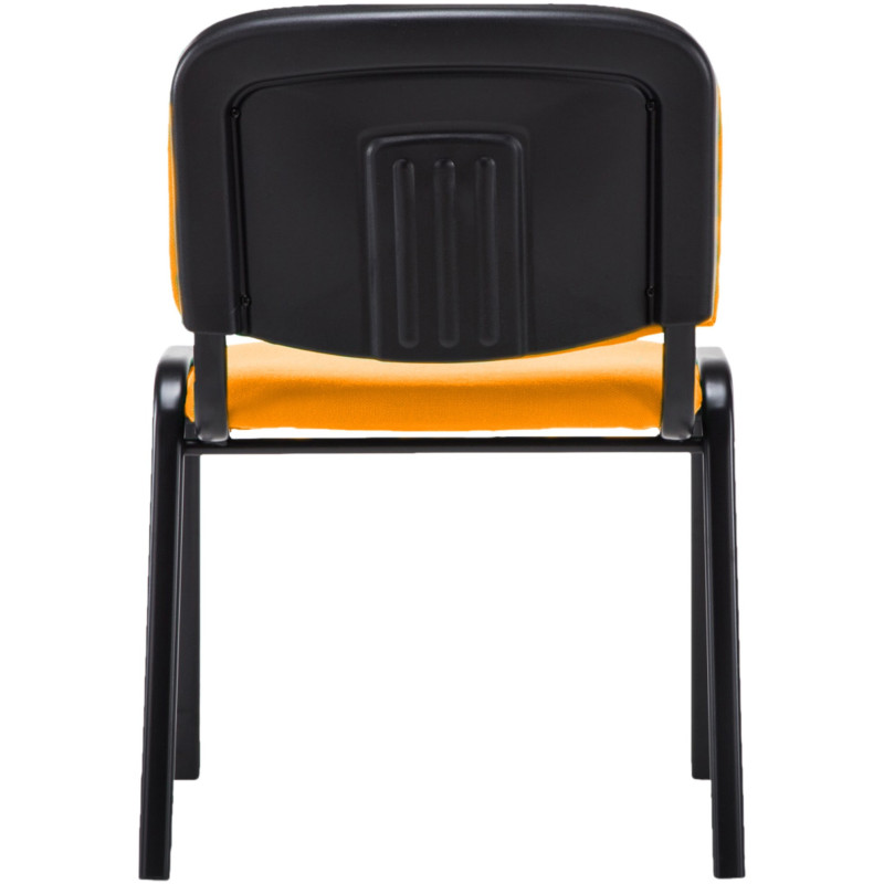 Chaise moderne en Tissu Orange Métal Noir Cyliera - 5