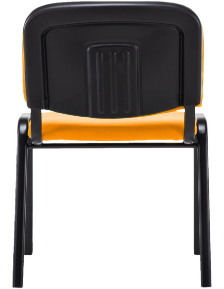 Chaise moderne en Tissu Orange Métal Noir Cyliera - 5