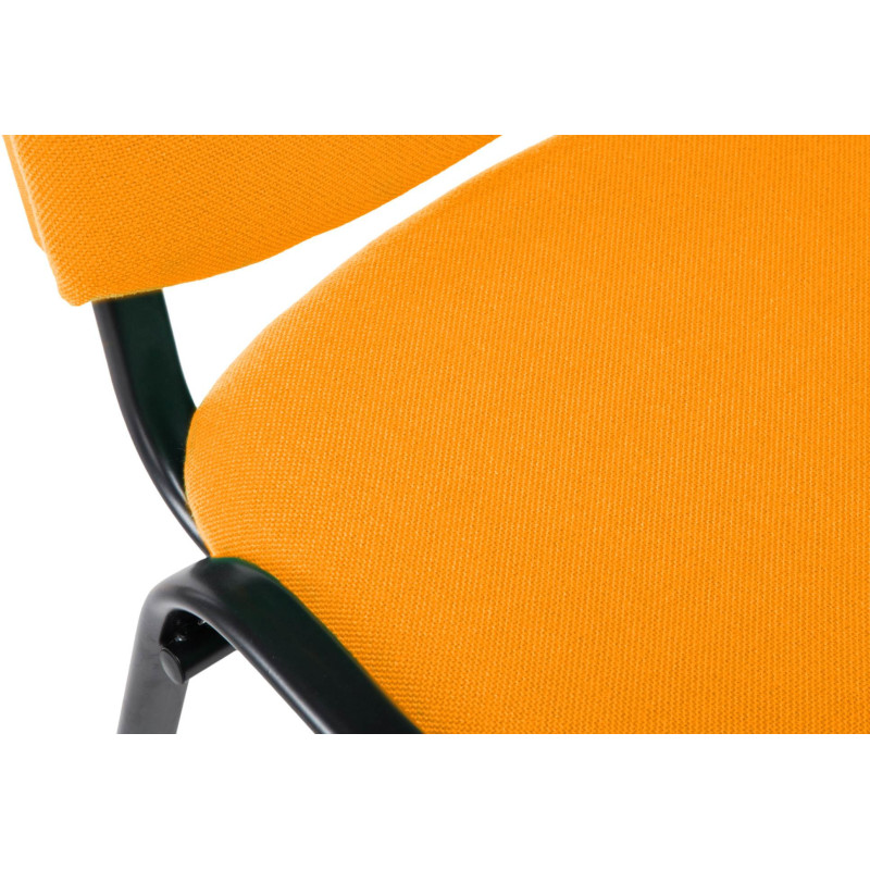 Chaise moderne en Tissu Orange Métal Noir Cyliera - 7