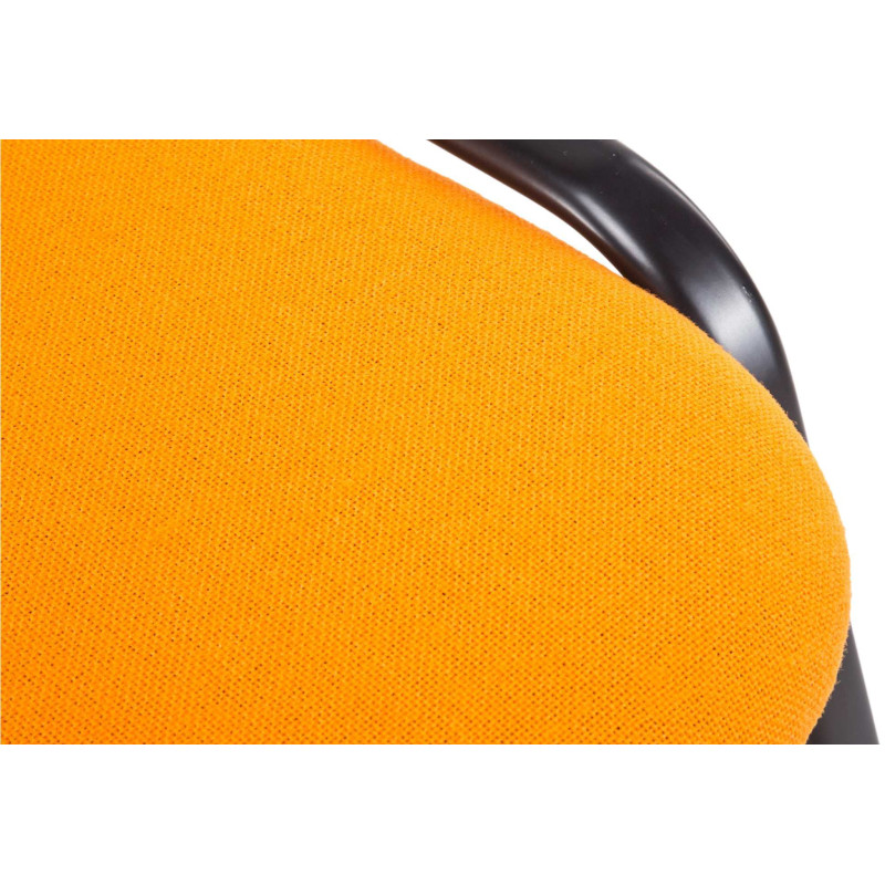 Chaise moderne en Tissu Orange Métal Noir Cyliera - 8