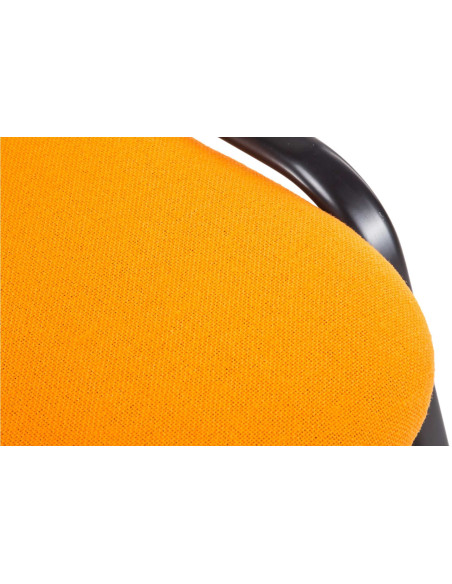 Chaise moderne en Tissu Orange Métal Noir Cyliera - 8