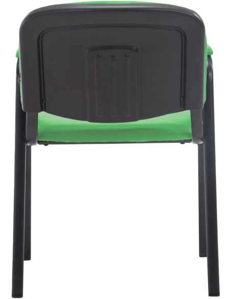 Chaise moderne avec accoudoirs en Polyuréthane Vert Métal Noir Mariala - 3