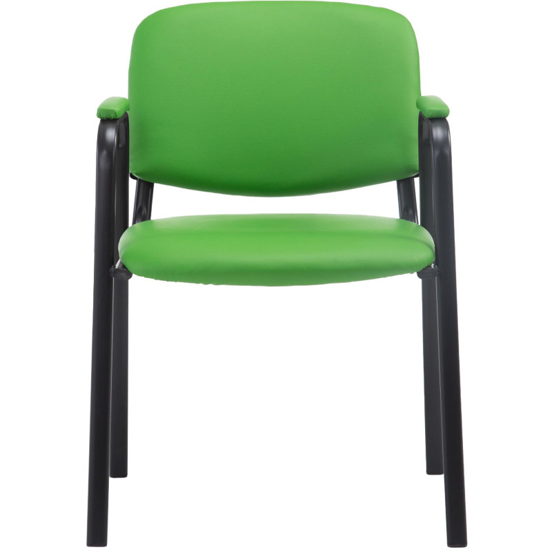 Chaise moderne avec accoudoirs en Polyuréthane Vert Métal Noir Mariala - 5