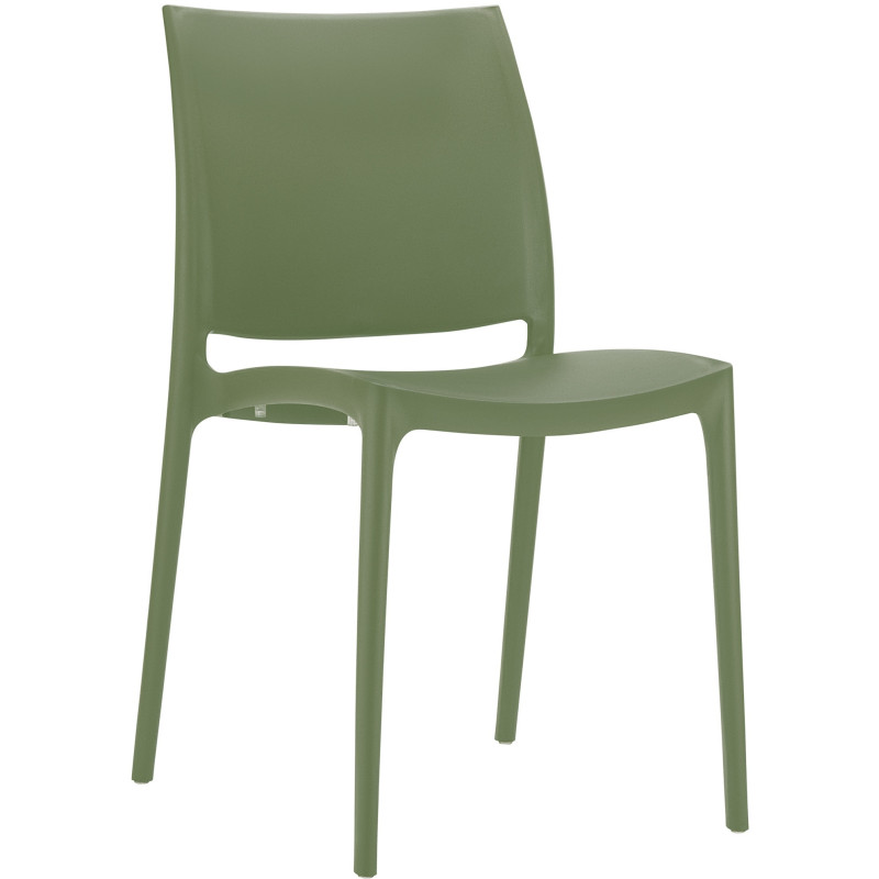 Chaise moderne en Polypropylène Vert olive Zovia - 1