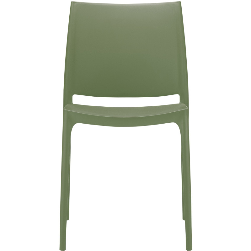 Chaise moderne en Polypropylène Vert olive Zovia - 2