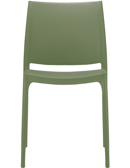 Chaise moderne en Polypropylène Vert olive Zovia - 2