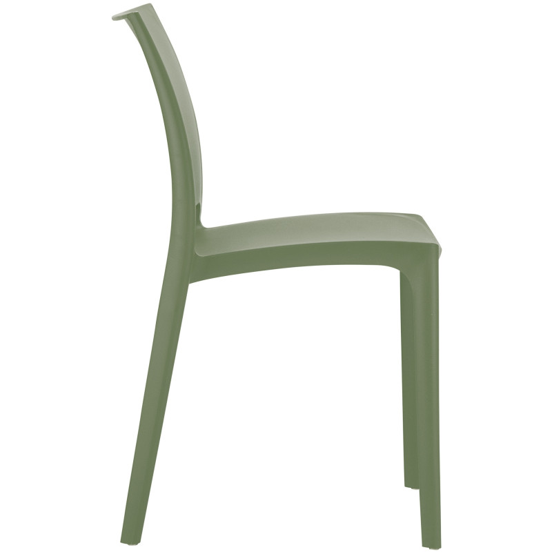 Chaise moderne en Polypropylène Vert olive Zovia - 3