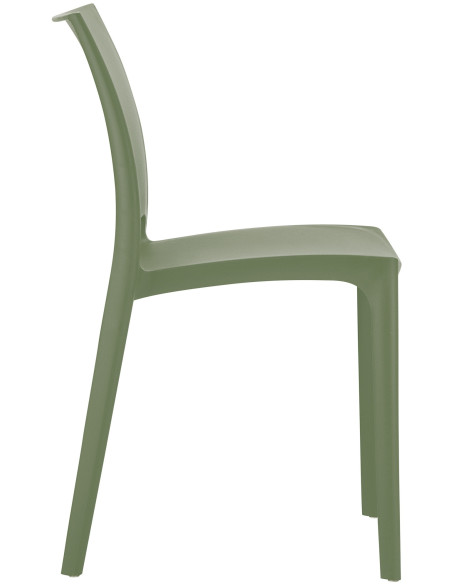 Chaise moderne en Polypropylène Vert olive Zovia - 3