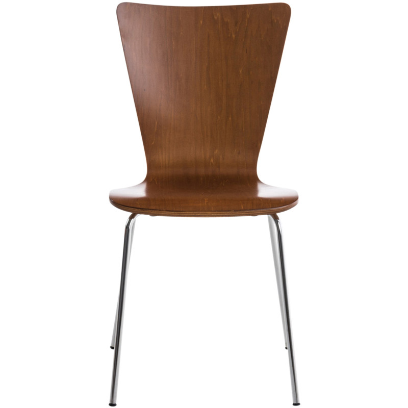 Chaise moderne scandinave en Bois Marron Métal Argenté Glynnor - 2