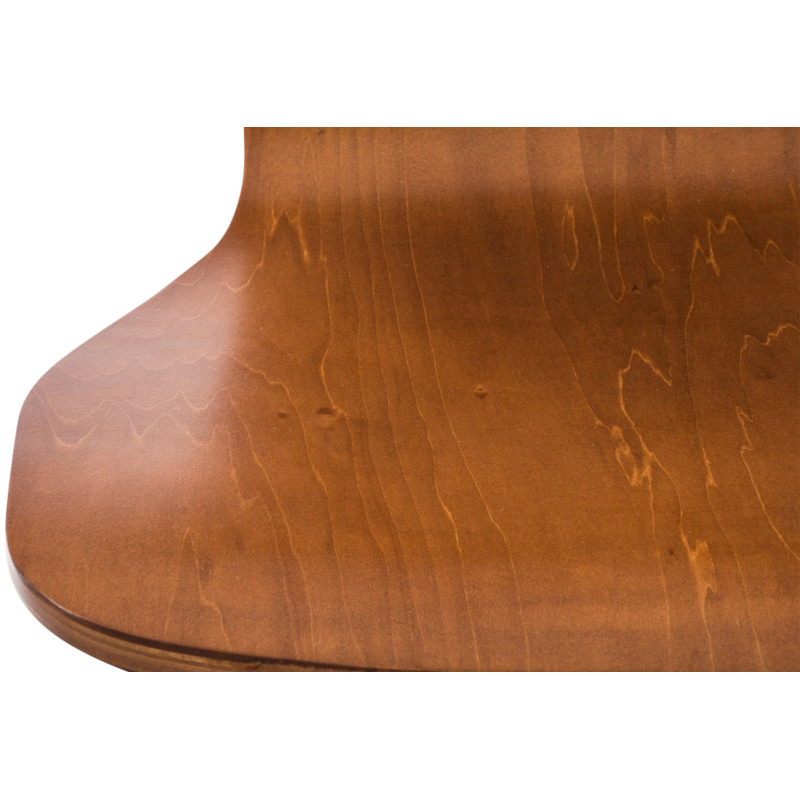 Chaise moderne scandinave en Bois Marron Métal Argenté Glynnor - 4