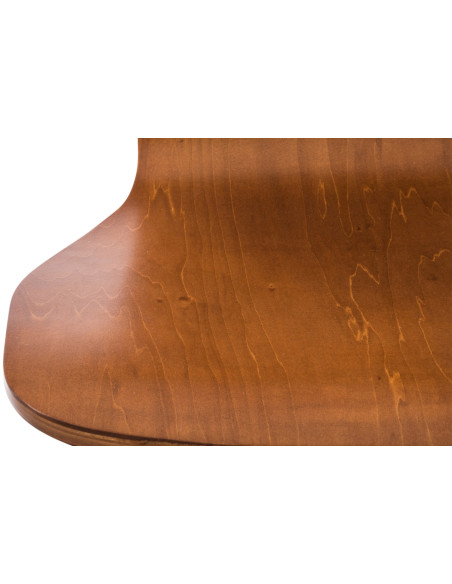 Chaise moderne scandinave en Bois Marron Métal Argenté Glynnor - 4