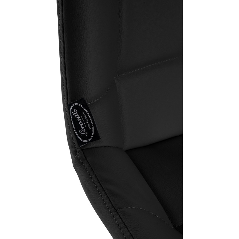 Tabouret de bar moderne chic en Polyuréthane Noir Métal Noir Cerian - 7