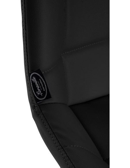 Tabouret de bar moderne chic en Polyuréthane Noir Métal Noir Cerian - 7