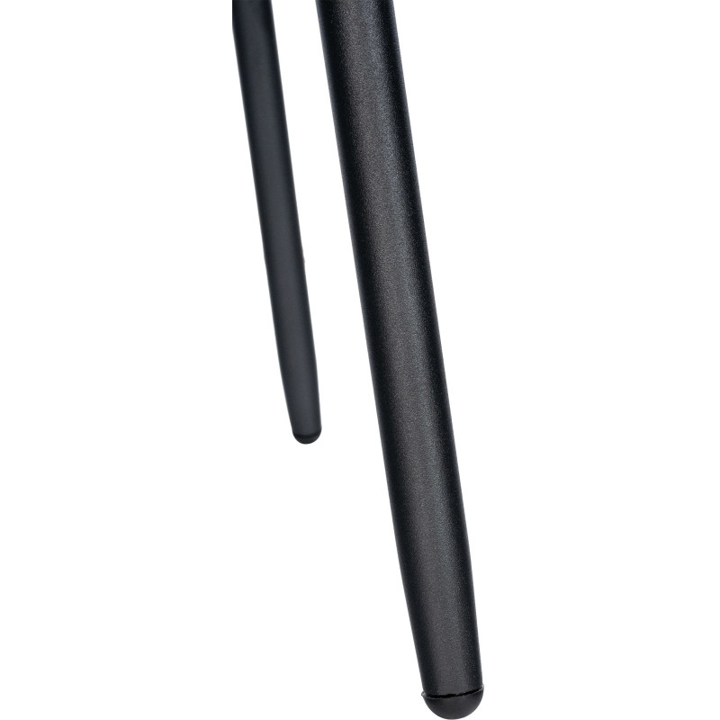 Tabouret de bar moderne chic en Polyuréthane Noir Métal Noir Cerian - 8