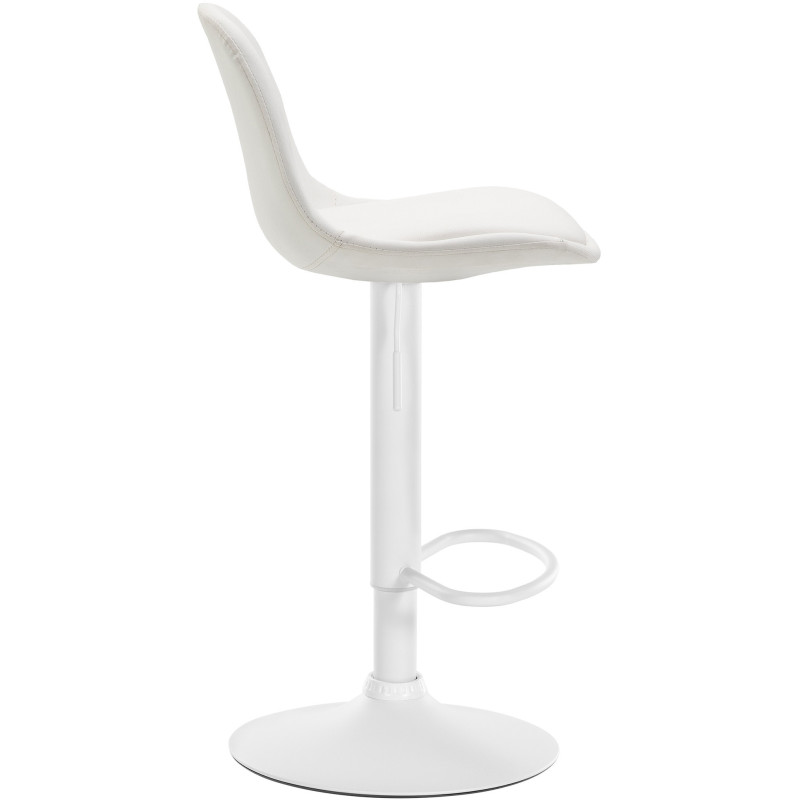 Tabouret de bar moderne en Polyuréthane Blanc Métal Blanc Harvio - 3