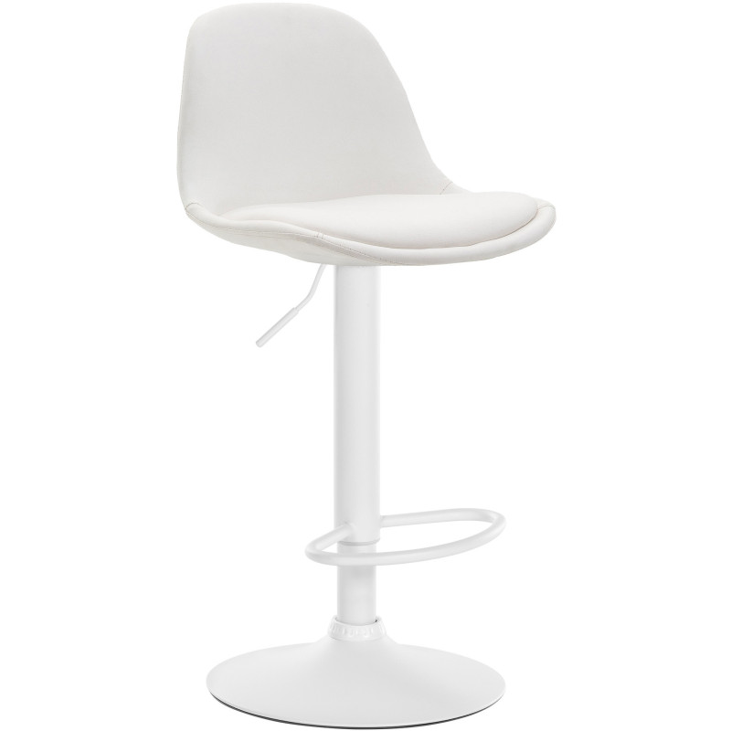 Tabouret de bar moderne en Polyuréthane Blanc Métal Blanc Harvio - 1