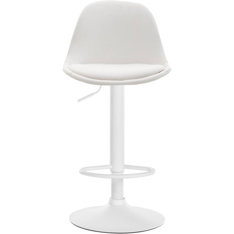 Tabouret de bar moderne en Polyuréthane Blanc Métal Blanc Harvio - 2