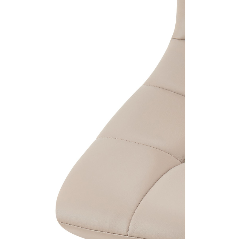 Chaise design scandinave en Polyuréthane Taupe Métal Noir Selvios - 3