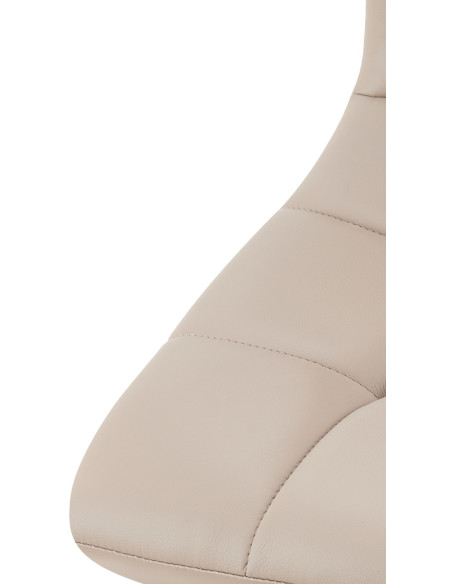 Chaise design scandinave en Polyuréthane Taupe Métal Noir Selvios - 3