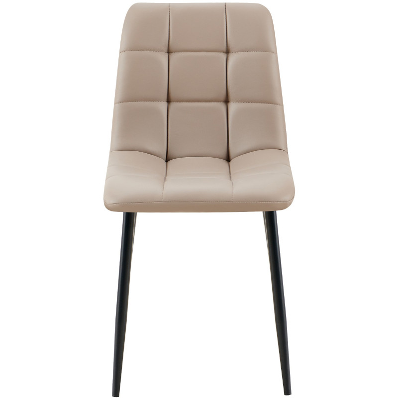 Chaise design scandinave en Polyuréthane Taupe Métal Noir Selvios - 4