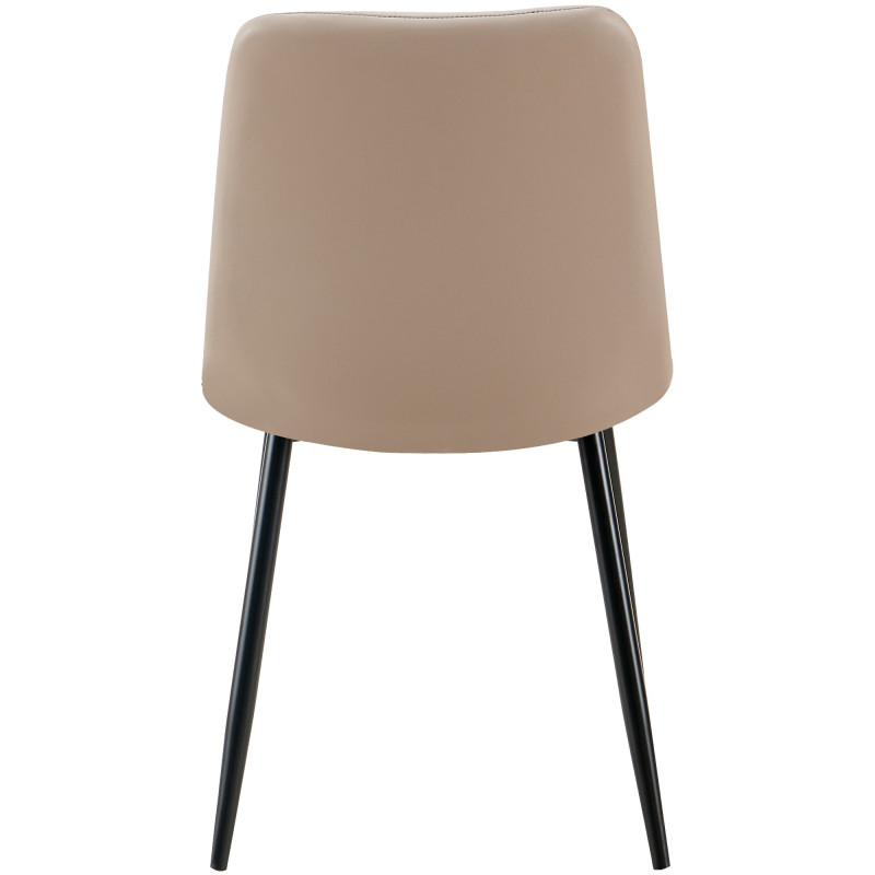 Chaise design scandinave en Polyuréthane Taupe Métal Noir Selvios - 5