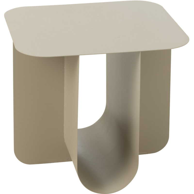 Table basse design Porte revues Rectangulaire en Métal Beige Arthéo - 1