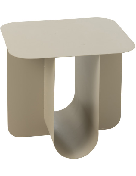 Table basse design Porte revues Rectangulaire en Métal Beige Arthéo - 1