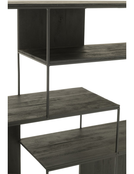 Étagère bohème chic 4 niveaux en Bois de teck Naturel Zaruba - 7