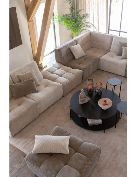 Console japandi Ovale 1 étagère en Bois de bambou Naturel Aiko - 2