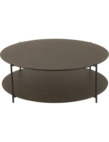 Console japandi Ovale 1 étagère en Bois de bambou Naturel Aiko - 3