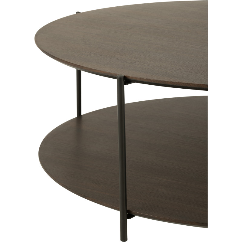 Console japandi Ovale 1 étagère en Bois de bambou Naturel Aiko - 4