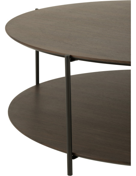 Console japandi Ovale 1 étagère en Bois de bambou Naturel Aiko - 4