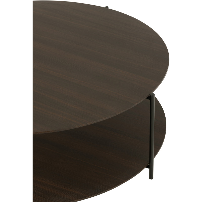 Console japandi Ovale 1 étagère en Bois de bambou Naturel Aiko - 5