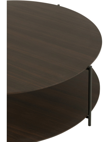 Console japandi Ovale 1 étagère en Bois de bambou Naturel Aiko - 5