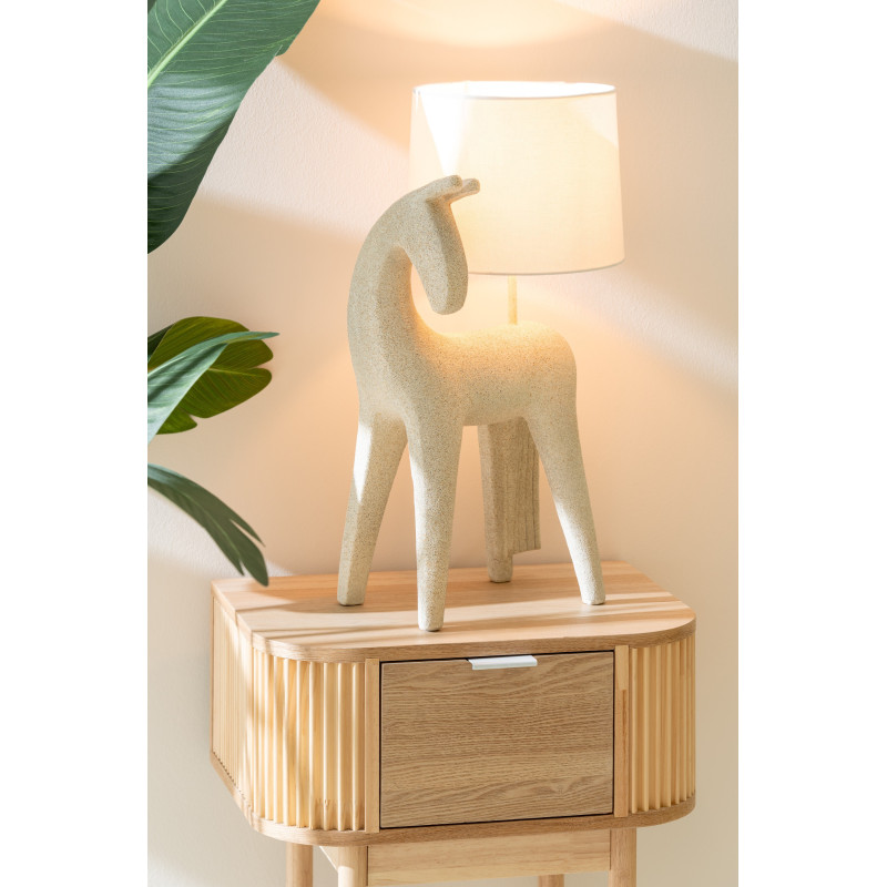 Table d'appoint bord de mer Ronde en Bois d'épicéa Naturel Sculpté Naélis - 2