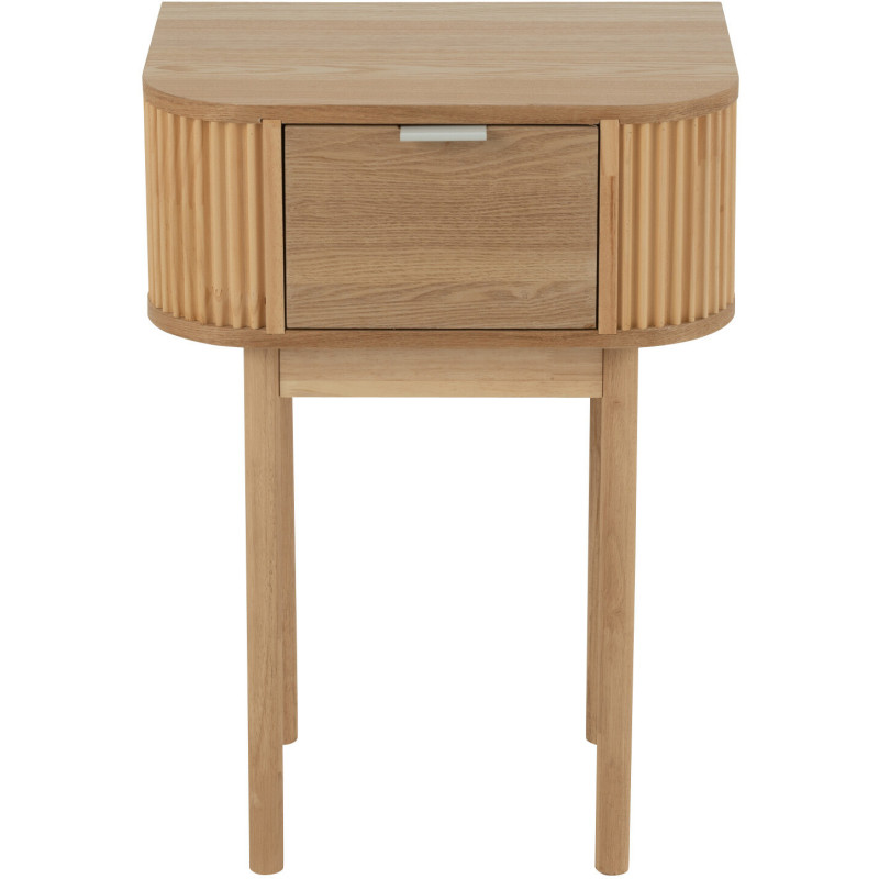 Table d'appoint bord de mer Ronde en Bois d'épicéa Naturel Sculpté Naélis - 3