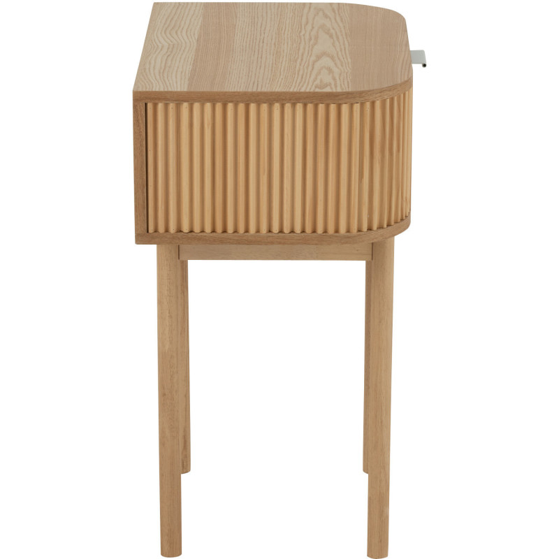 Table d'appoint bord de mer Ronde en Bois d'épicéa Naturel Sculpté Naélis - 4