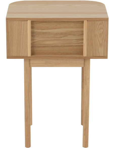 Table d'appoint bord de mer Ronde en Bois d'épicéa Naturel Sculpté Naélis - 5