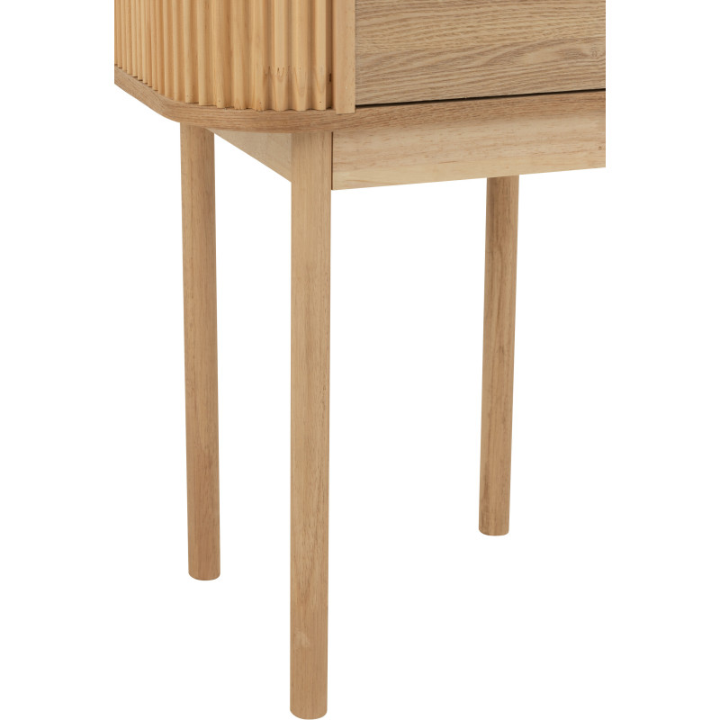 Table d'appoint bord de mer Ronde en Bois d'épicéa Naturel Sculpté Naélis - 6