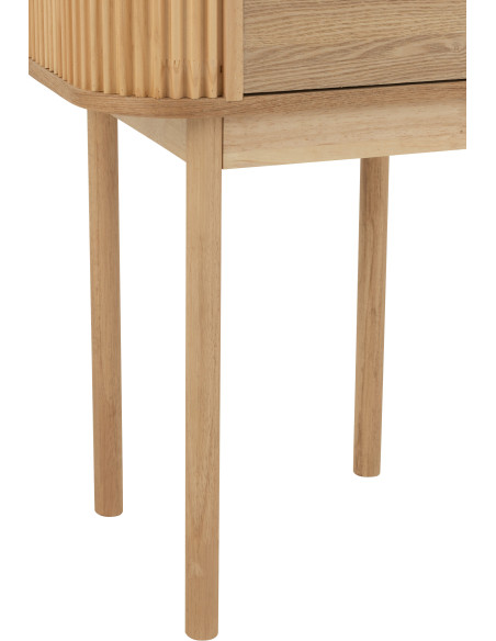 Table d'appoint bord de mer Ronde en Bois d'épicéa Naturel Sculpté Naélis - 6