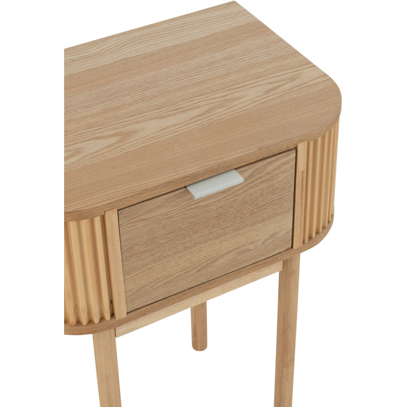 Table d'appoint bord de mer Ronde en Bois d'épicéa Naturel Sculpté Naélis - 7