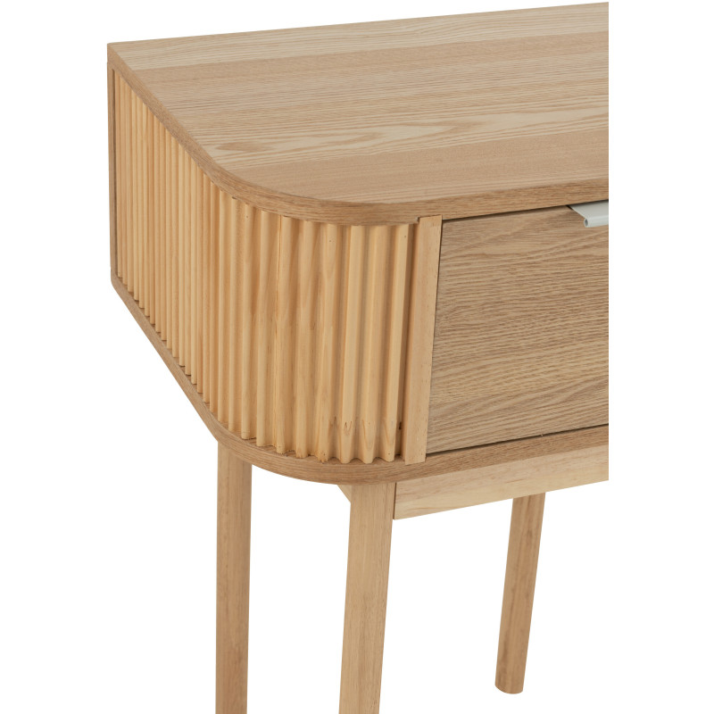 Table d'appoint bord de mer Ronde en Bois d'épicéa Naturel Sculpté Naélis - 8