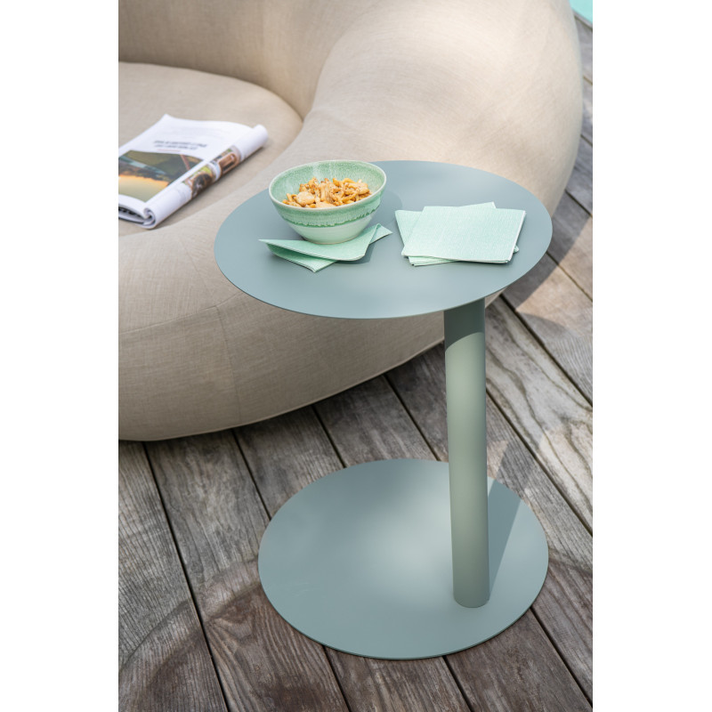 Chevet Japandi arrondi 1 tiroirs en Bois de pin Naturel Kaori - 2