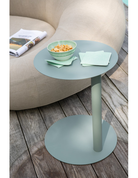 Chevet Japandi arrondi 1 tiroirs en Bois de pin Naturel Kaori - 2