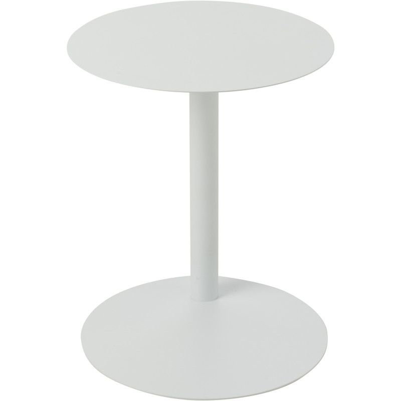 Table d'appoint japandi Ronde en Bois de bambou Blanc Naturel Akemiya - 2