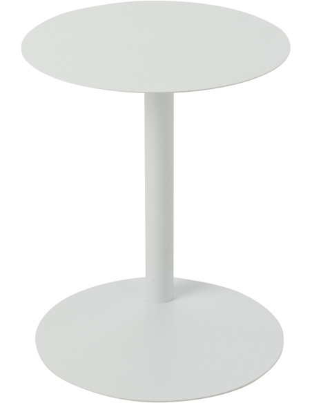 Table d'appoint japandi Ronde en Bois de bambou Blanc Naturel Akemiya - 2