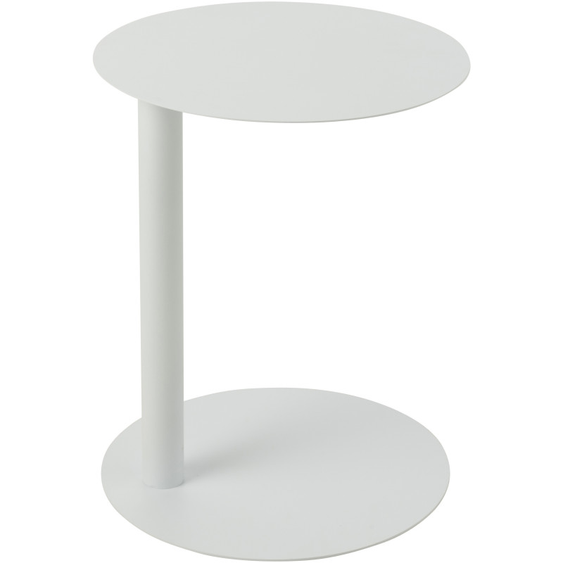 Table d'appoint japandi Ronde en Bois de bambou Blanc Naturel Akemiya - 3