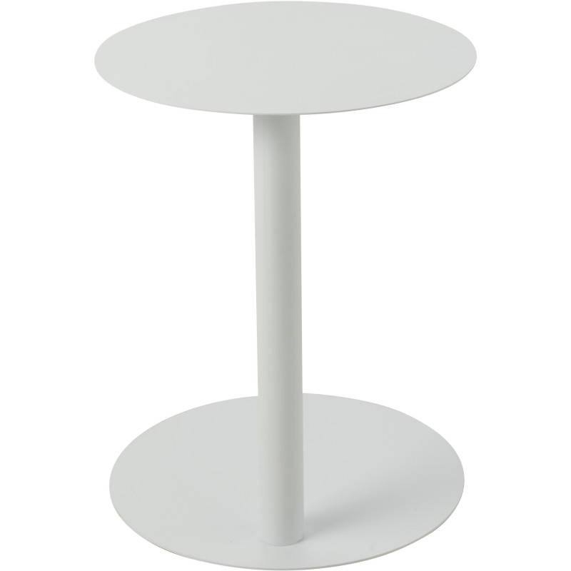 Table d'appoint japandi Ronde en Bois de bambou Blanc Naturel Akemiya - 4