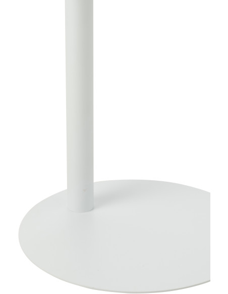 Table d'appoint japandi Ronde en Bois de bambou Blanc Naturel Akemiya - 5